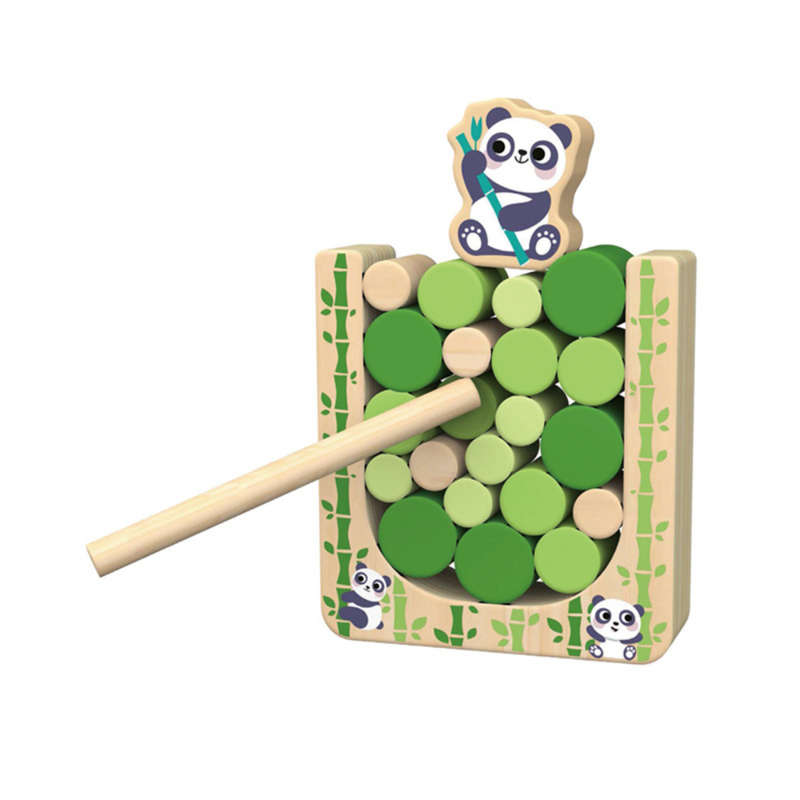 hi Pando - Timber Tumble - 2-in-1 Wooden Bamboo Balancing Game - 33pcs