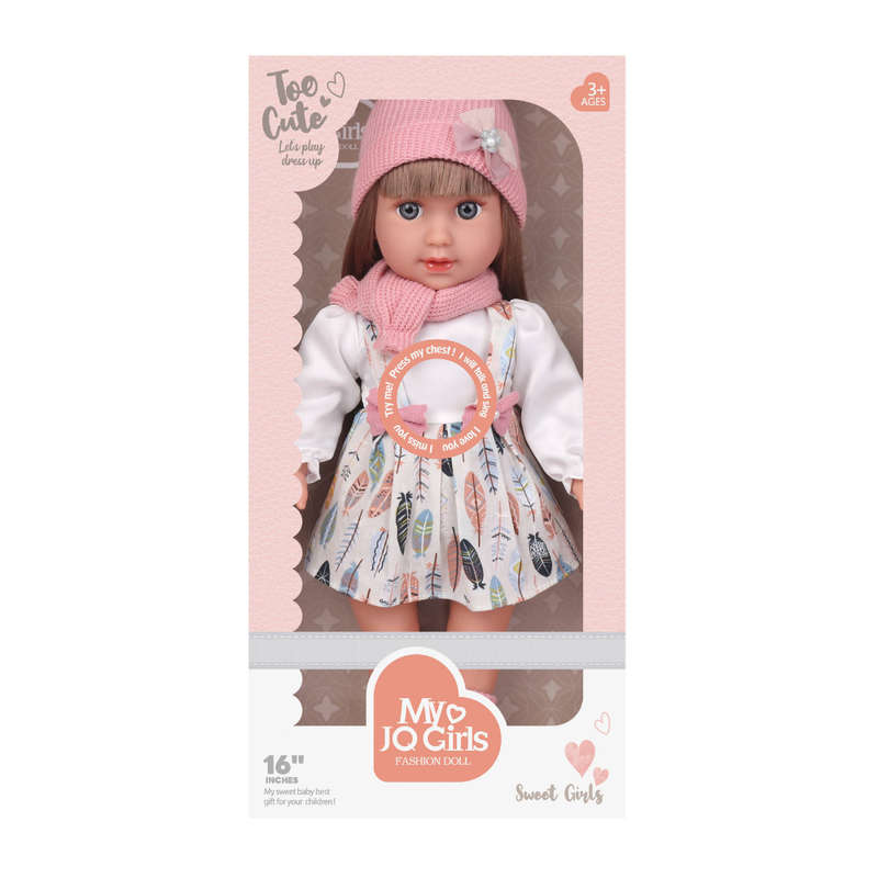 Fashion Doll with Sound - Mia - Dress, Beanie & Shoes - 40cm