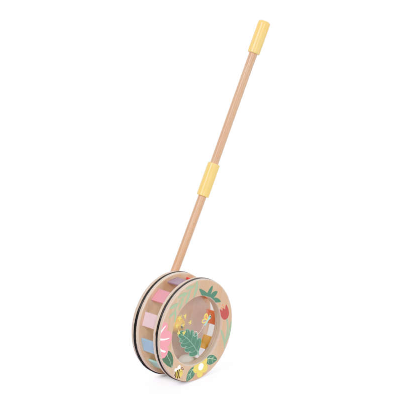 Classic World - Wooden Rainbow Roll - Pull & Push Toy