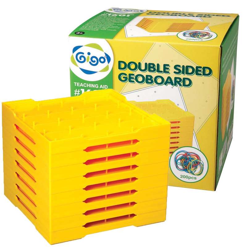 Gigo - Geoboard Double-sided 5x5 18.5cm 8pcs Box