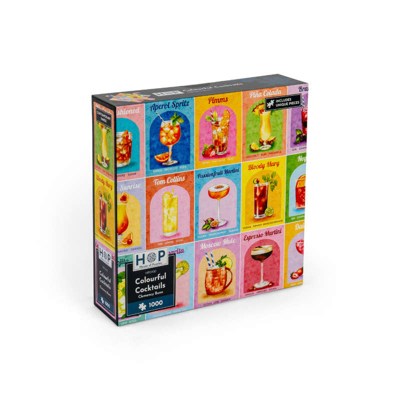 House of Puzzles - Colourful Cocktails - 1000 Piece Jigsaw Puzzle
