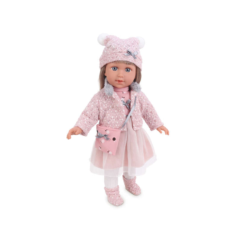 Fashion Doll with Sound - Leila - Dress, Beanie & Shoes - 40cm