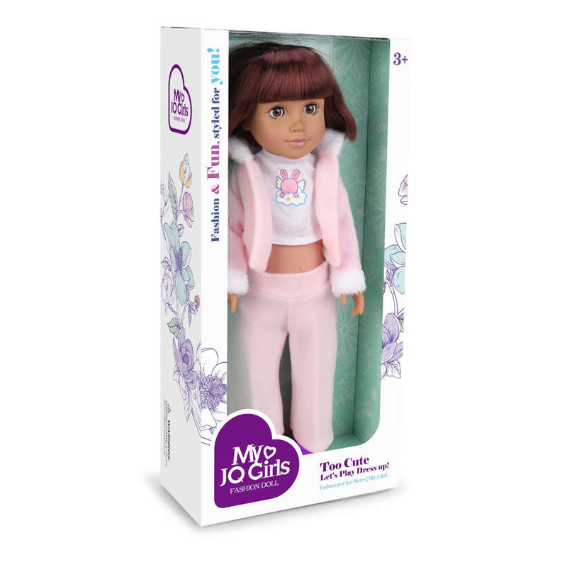 Fashion Doll - Brown Hair, Clothing & Ballerina Flats - 46cm