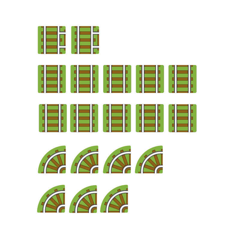 Magnetic Tiles - Railway Trains Set - 30 Pieces