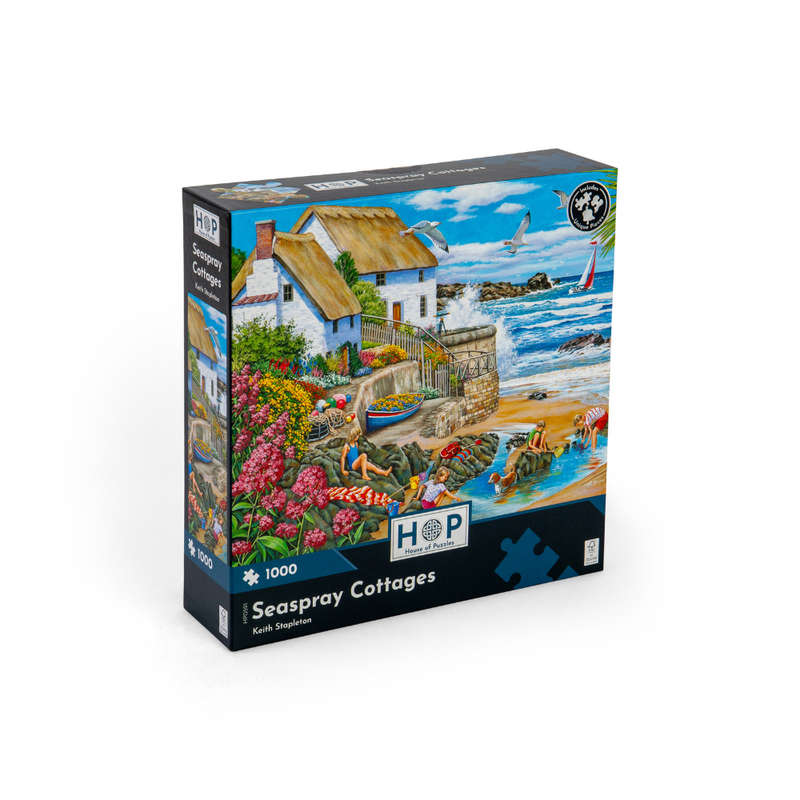 House of Puzzles - Seaspray Cottages - 1000 Piece Jigsaw Puzzle