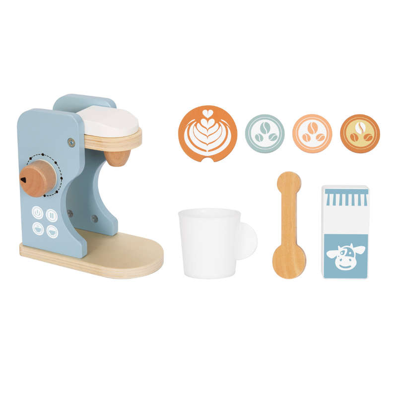 hi Pando - Pretend & Play - Wooden Coffee Maker Set - 8pcs
