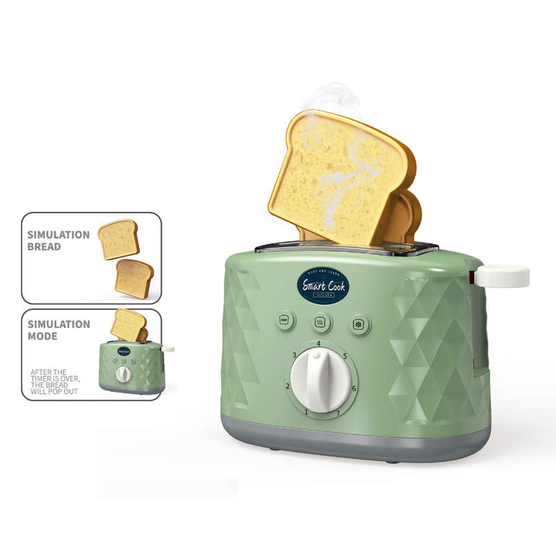 Pretend & Play Pop-Up Toaster Set with Timer - Green