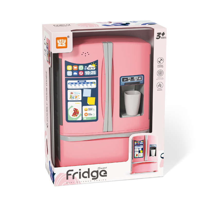 Pretend & Play Refrigerator with Sound Effects & Ice Dispenser - Pink