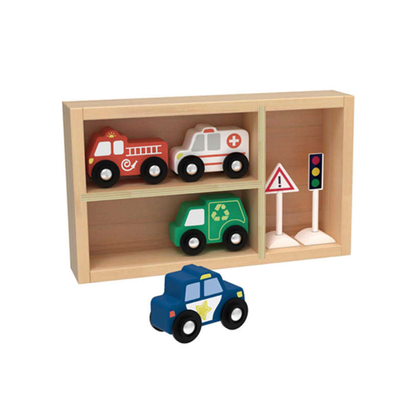 hi Pando - Magnetic Train Set - City Vehicle - 9pcs