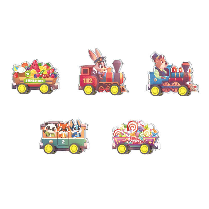 Magnetic Tiles - Railway Trains Set - 30 Pieces