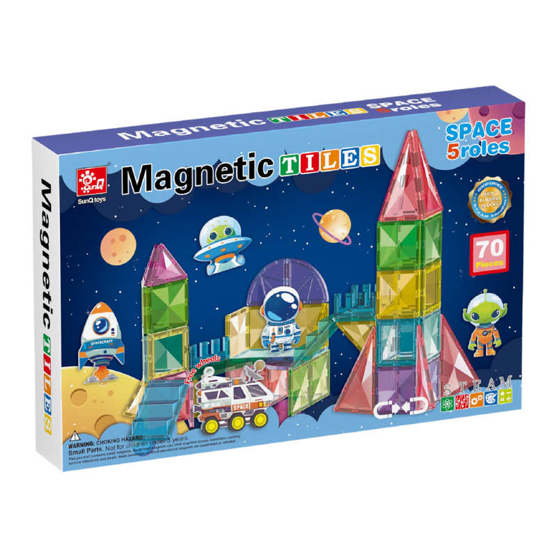 Magnetic Tiles - Space Adventure Set - 70 Pieces