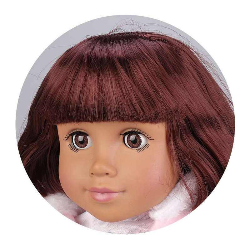 Fashion Doll - Brown Hair, Clothing & Ballerina Flats - 46cm