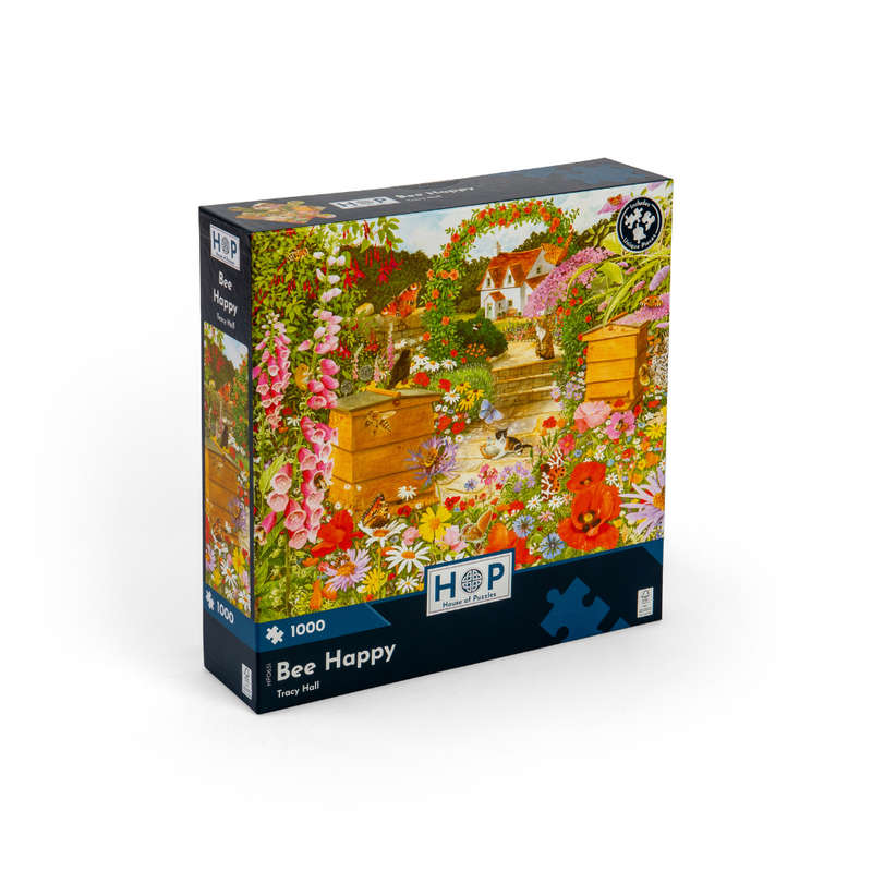 House of Puzzles - Bee Happy - 1000 Piece Jigsaw Puzzle