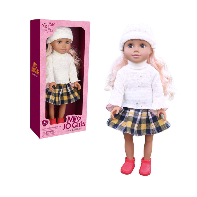Fashion Doll - Blonde Hair, Skirt & Flats - 46cm