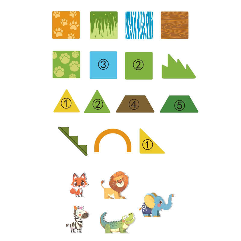 Magnetic Tiles - Wild Animal Set - 30 Pieces