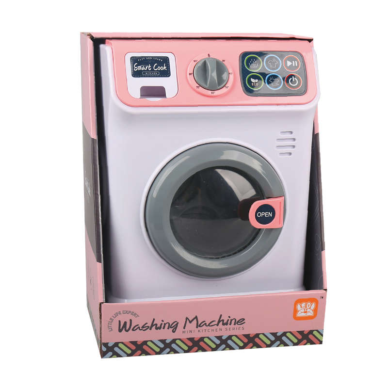 Pretend & Play Washing Machine with Sound and Spinning Action - Pink
