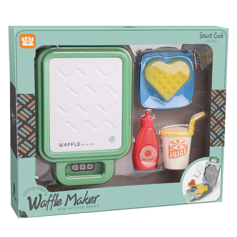Pretend & Play Waffle Set with Lights, Sound & Colour Changing Food - Green