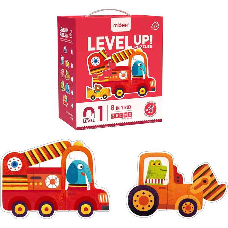 Mideer - Level Up Puzzles - 8-in-1 - Level 1 Traffic Scenes