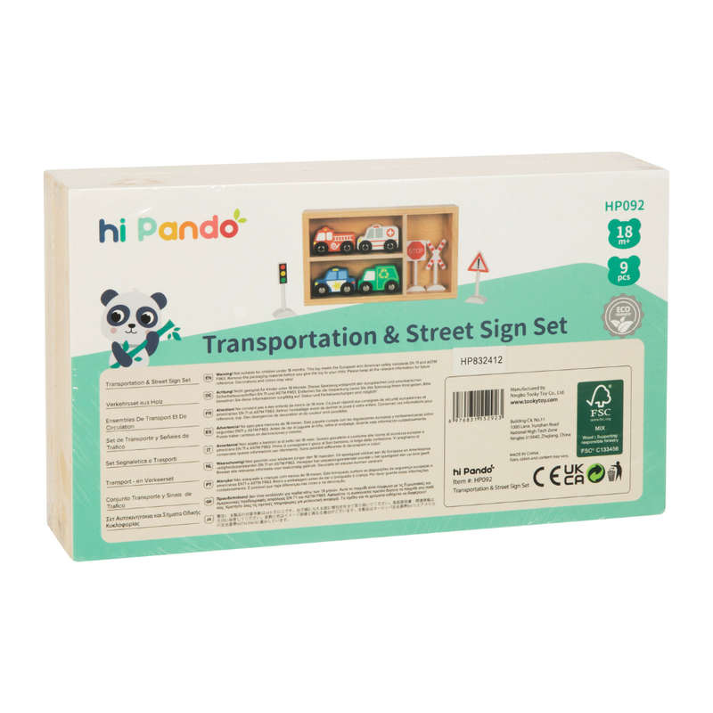 hi Pando - Magnetic Train Set - City Vehicle - 9pcs