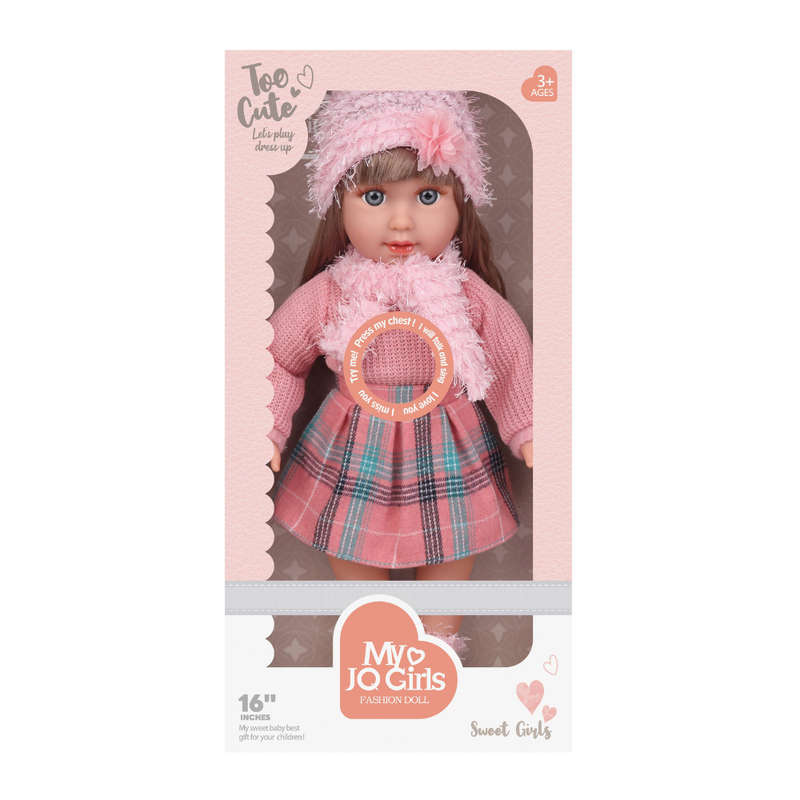 Fashion Doll with Sound - Melissa - Dress, Beanie & Shoes - 40cm