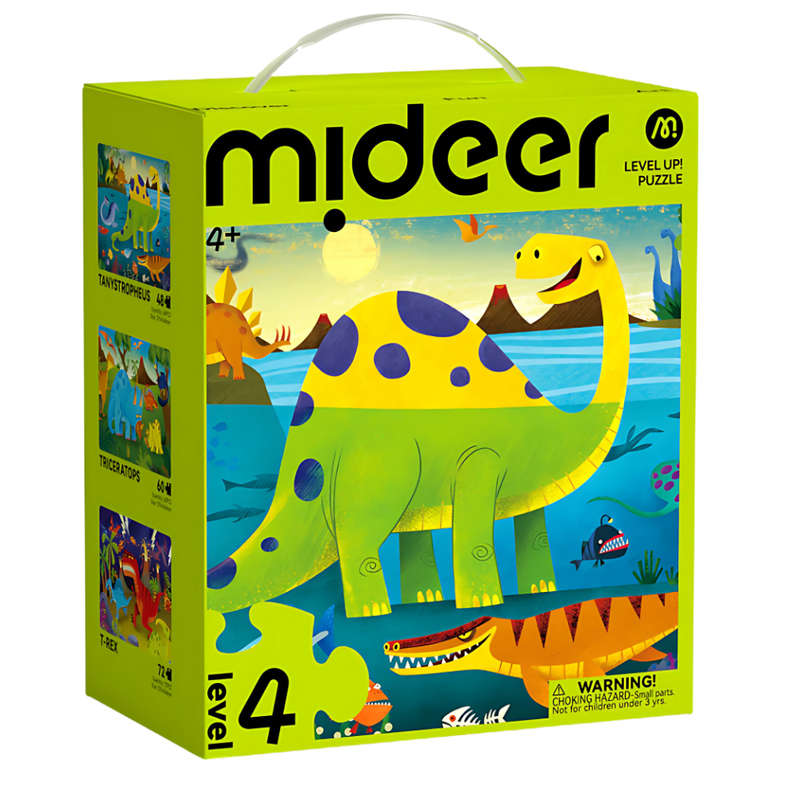 Mideer - Level Up Puzzles - Level 4: Dinosaur's World 48-72pcs