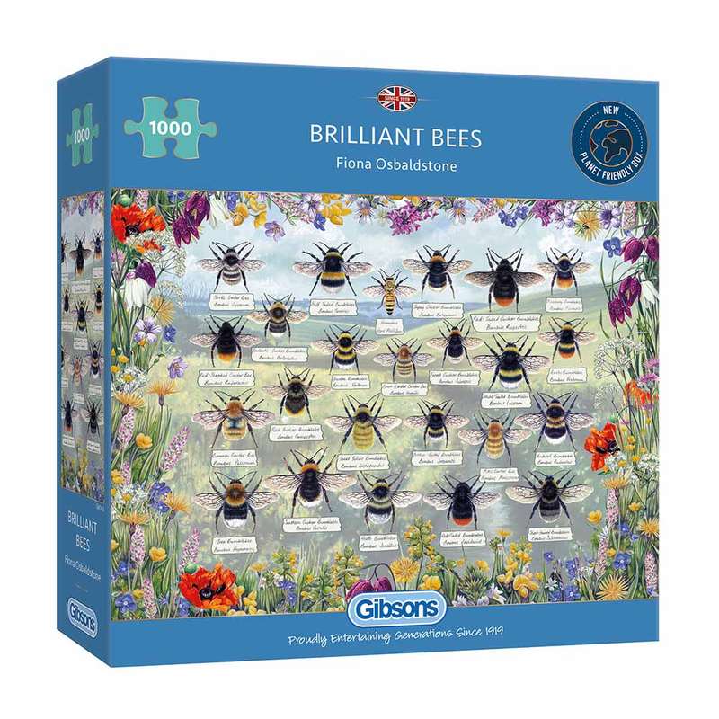Gibsons - Brillant Bees - Jigsaw Puzzle - 1000pcs