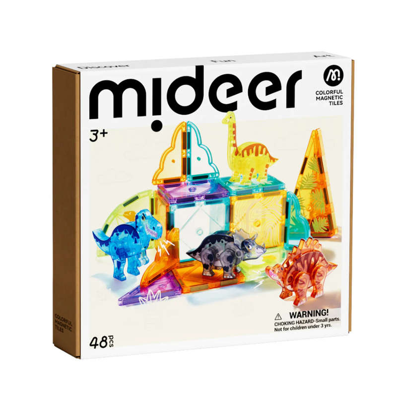 Mideer - Magnetic Tiles: Jurassic Adventure 48pcs