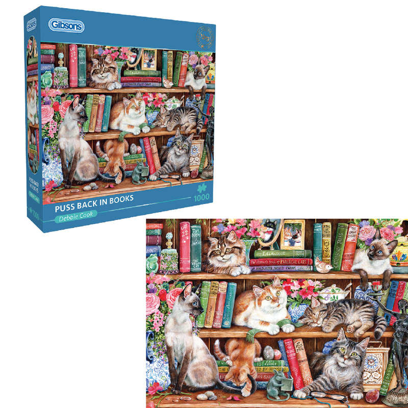 Gibsons - Puss Back in Books - Jigsaw Puzzle - 1000pcs