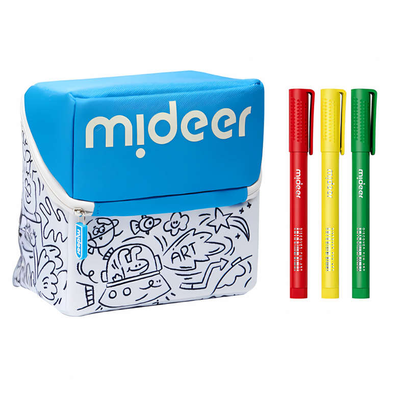 Mideer - Acrylic Markers with Doodle Bag & Carry Strap - Brush Tip - 60 Colours