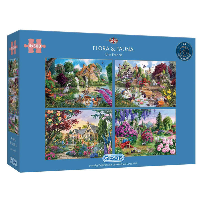 Gibsons - Flora & Fauna - Jigsaw Puzzle - 4 x 500pcs