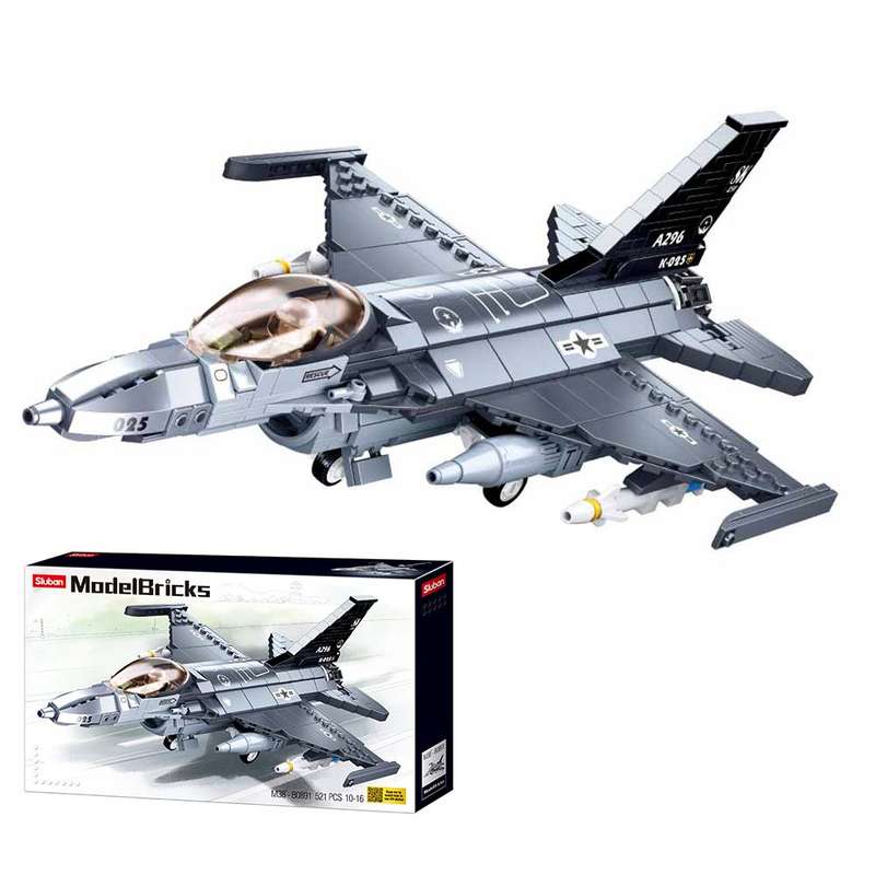 Sluban - Model Bricks - F-16C Falcon Fighter - 521pcs