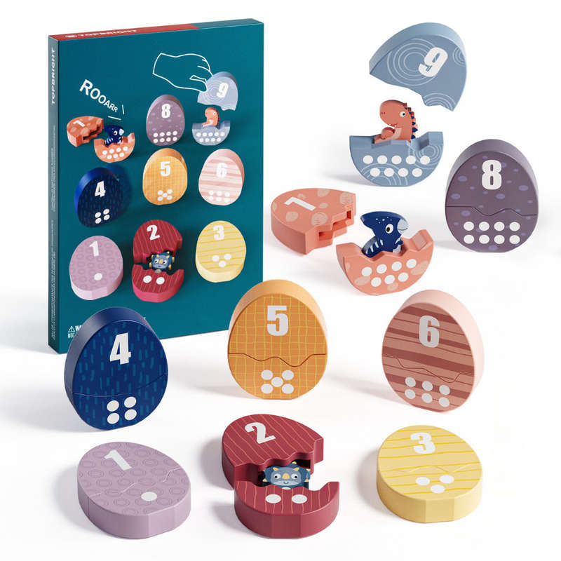 TopBright - Number Matching & Sorting Set - Dinosaur - 18pcs