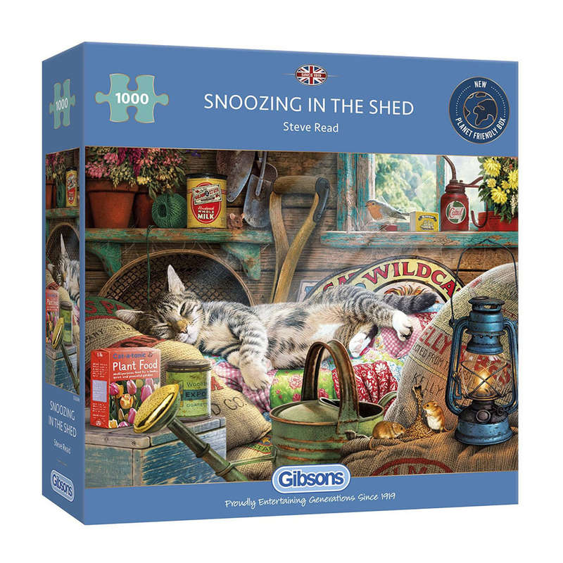 Gibsons - Snoozing in the Shed - Jigsaw Puzzle - 1000pcs