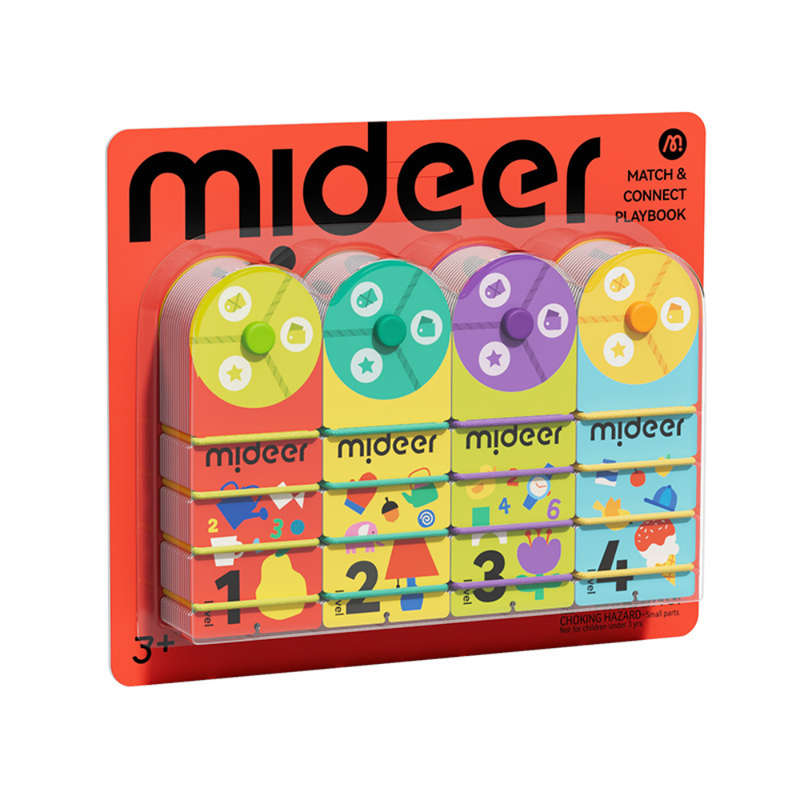 Mideer - Match & Connect Flash Card Activity Books - 4pcs