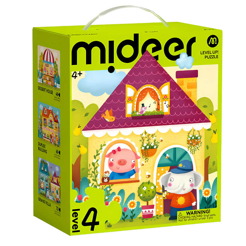 Mideer - Level Up Puzzles - Level 4: Fairy Tale Town 48-72pcs
