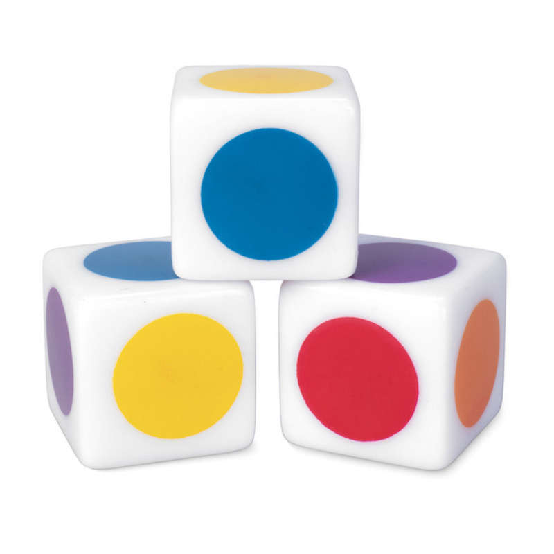 Greenbean - Foam Colour Dice 3.8cm - 12pcs