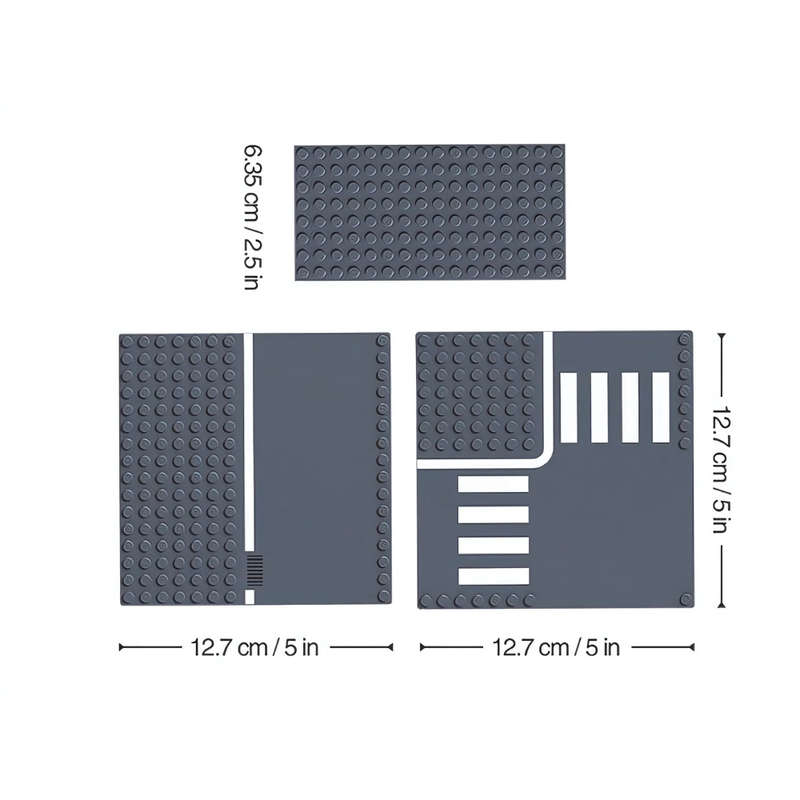 Sluban Building Set: Metropolis - Road Base Plate - 70 Pieces