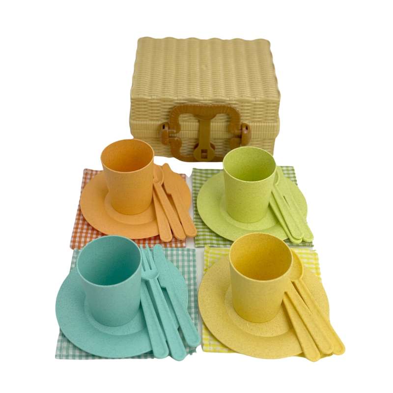 Mingli Toys - Pretend & Play - Picnic Set - Eco-friendly - 25 Pieces