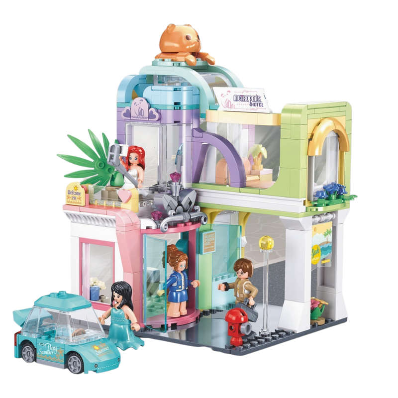 Sluban Building Set: Metropolis - D.C Crowne Hotel - 435 Pieces