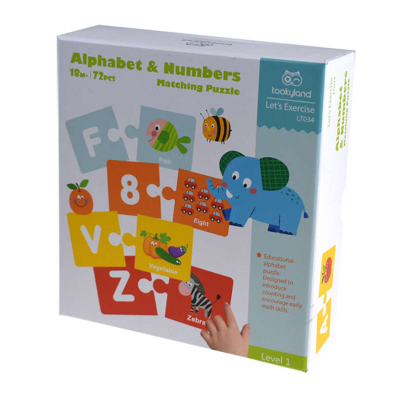 TookyToy - Let's Exercise - Alphabet And Number Matching Puzzle