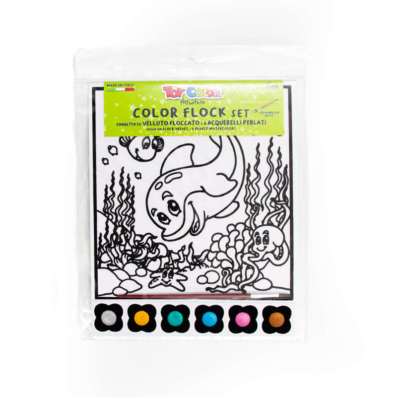 Toy Color - Colourflock 1 Piece With 6 Pearly Watercolours + 1 Brush - Ocean