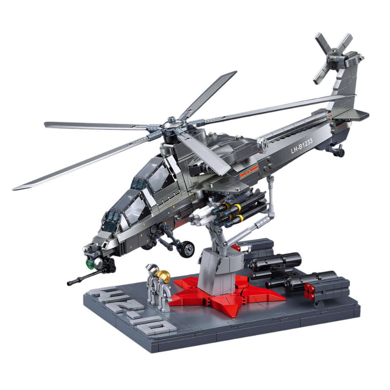 Sluban Building Set: Model Bricks - WZ-10S Helicopter - 914 Pieces