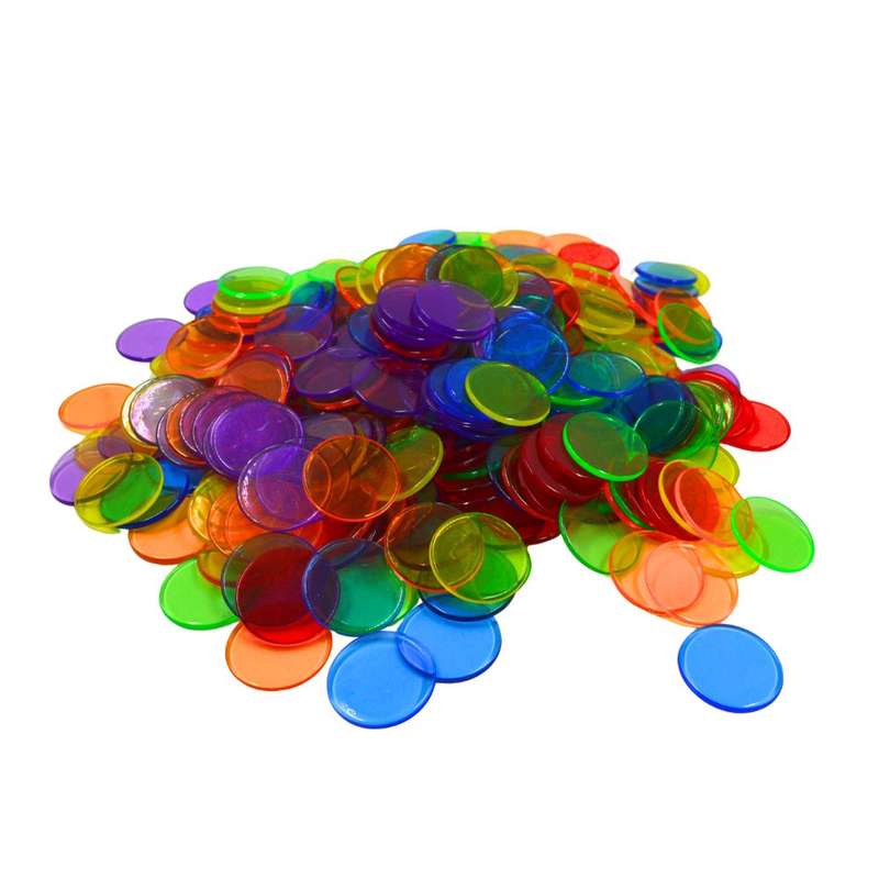 Greenbean - Translucent Round Counters - 6 Colours, 25mm, 500pcs