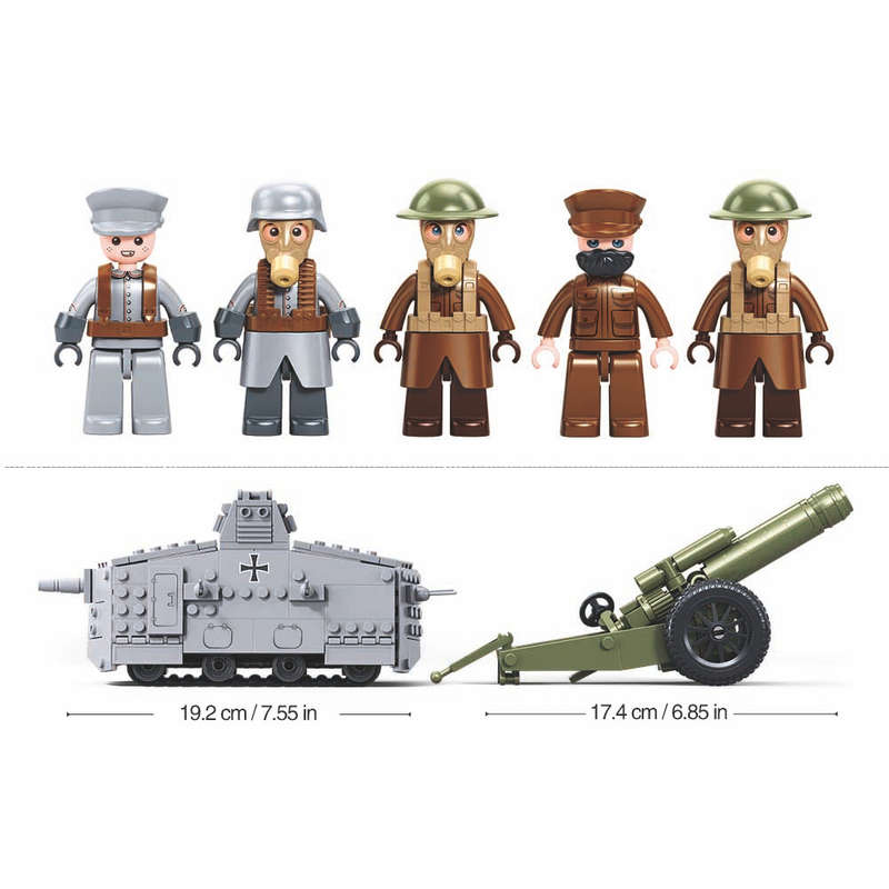 Sluban Building Set: Army - Assault Tank WWI - 47Vs - 506 Pieces