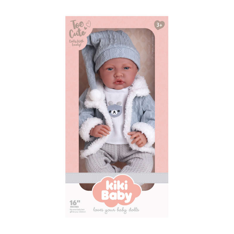 Baby Doll - Soft Cotton Body - Clothing, Beanie & Shoes - 40cm