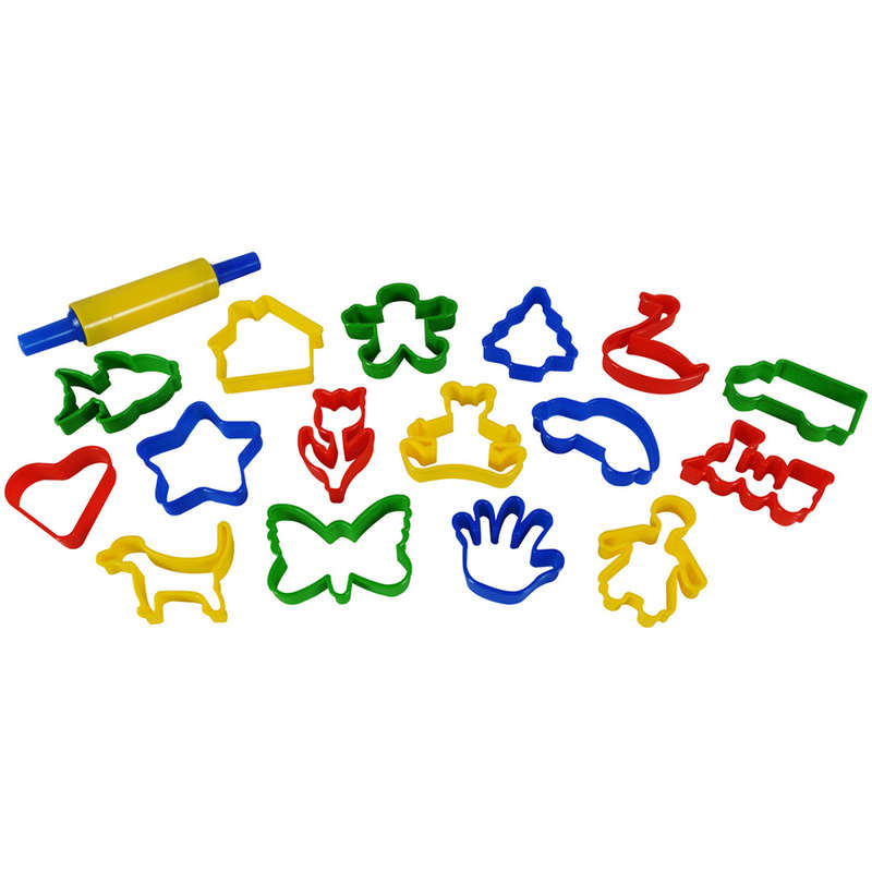 Greenbean - Large Cookie Cutter & Rolling Pin Set - 17pcs