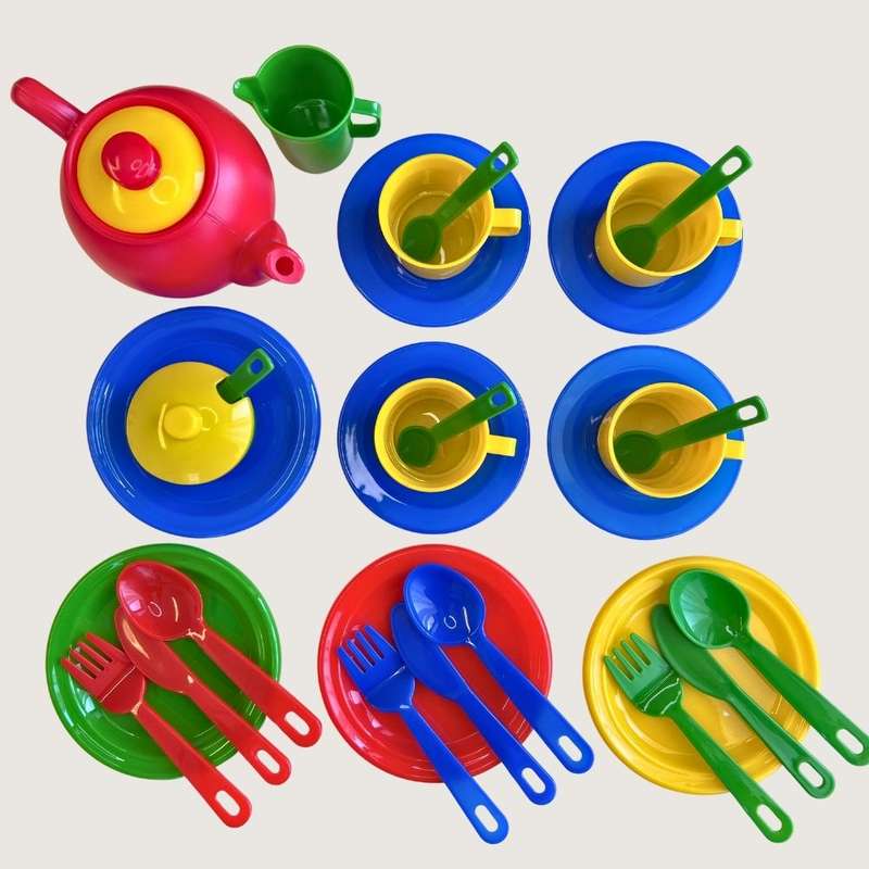 Greenbean - Pretend & Play Tea & Dinner Set - 34pcs