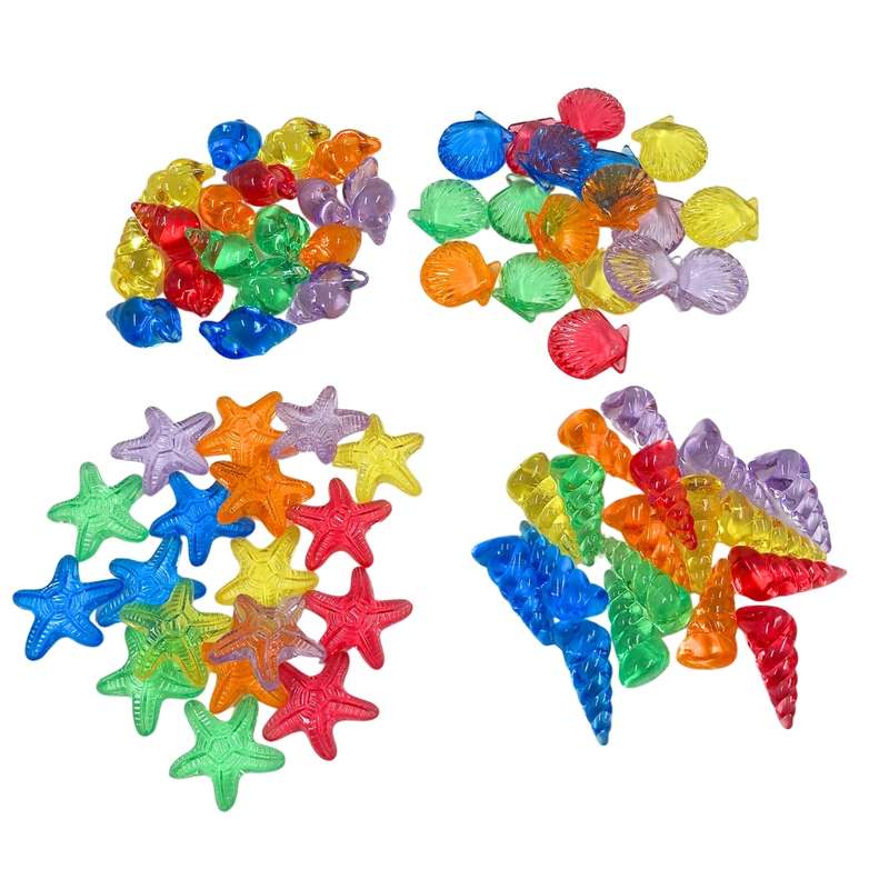 Greenbean - Translucent Seashell Counters - 72pcs