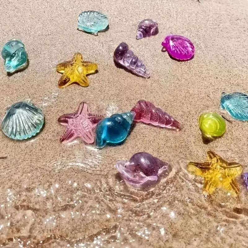 Greenbean - Translucent Seashell Counters - 72pcs