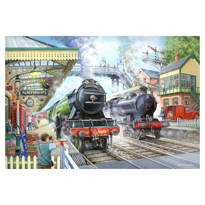 House of Puzzles - Train Now Standing - 1000 Piece Jigsaw Puzzle